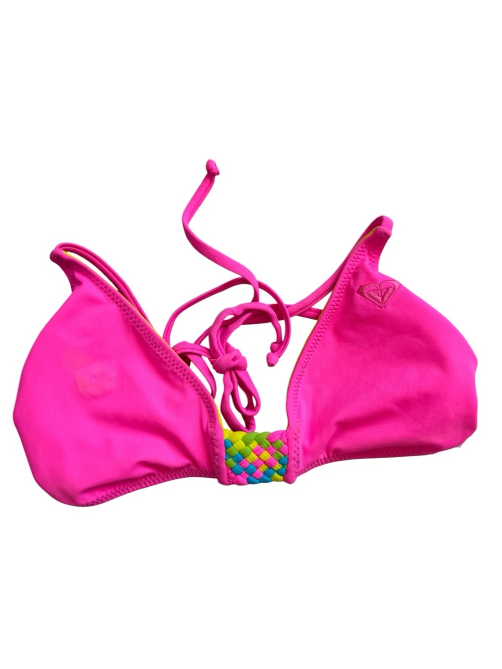 Roxy Reversible Bikini Top with Braided Detail